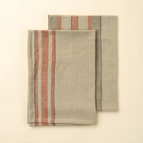Lea Woven Stripe Tea Towels S/2, Set of 2 by Mercana at Eve Furniture