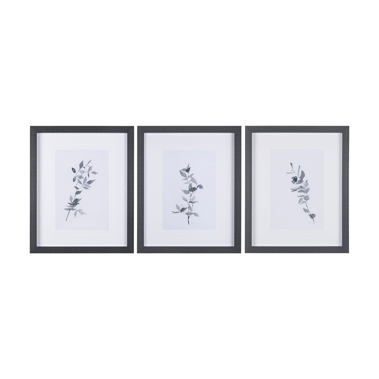 Leaf Shadow II by Mercana Studio a Hand Embellished Textured Framed Art Print Matted under Glass by Mercana at Eve Furniture