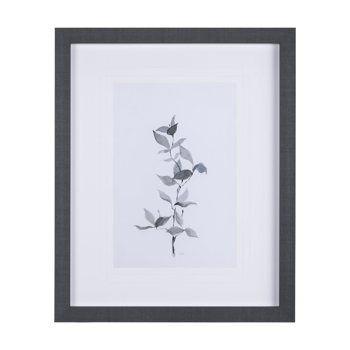 Leaf Shadow II by Mercana Studio a Hand Embellished Textured Framed Art Print Matted under Glass by Mercana at Eve Furniture