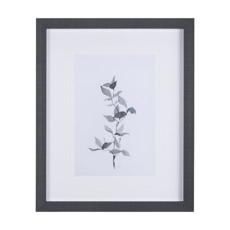 Leaf Shadow II by Mercana Studio a Hand Embellished Textured Framed Art Print Matted under Glass by Mercana at Eve Furniture