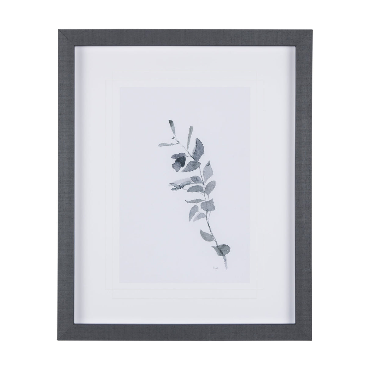 Leaf Shadow III by Mercana Studio a Hand Embellished Textured Framed Art Print Matted under Glass by Mercana at Eve Furniture