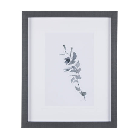 Leaf Shadow III by Mercana Studio a Hand Embellished Textured Framed Art Print Matted under Glass by Mercana at Eve Furniture