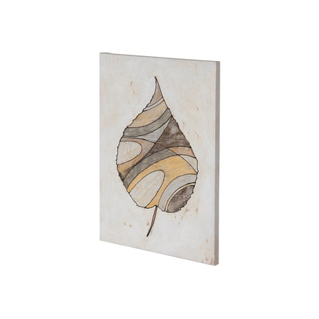 Leafy Patterns 1 by Filippo Ioco a Hand Embellished Textured Canvas by Mercana at Eve Furniture