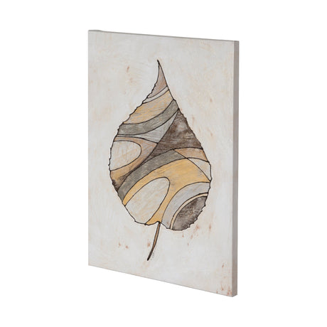 Leafy Patterns 1 by Filippo Ioco a Hand Embellished Textured Canvas by Mercana at Eve Furniture