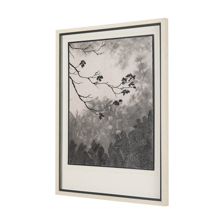 Leafy Shade I by Mercana Studio a Hand Embellished Textured Framed Art Print Matted under Glass by Mercana at Eve Furniture