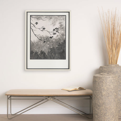 Leafy Shade I by Mercana Studio a Hand Embellished Textured Framed Art Print Matted under Glass by Mercana at Eve Furniture