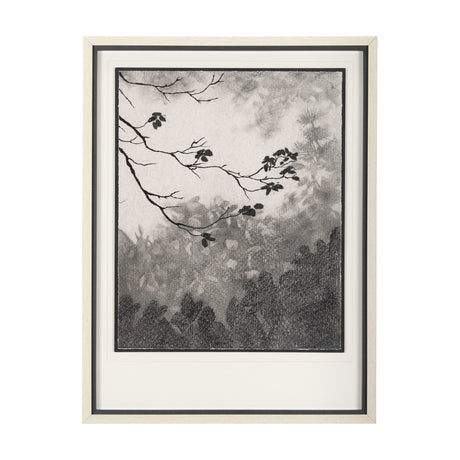 Leafy Shade I by Mercana Studio a Hand Embellished Textured Framed Art Print Matted under Glass by Mercana at Eve Furniture