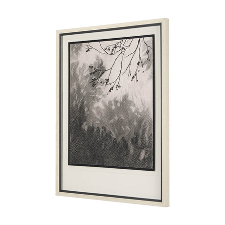 Leafy Shade II by Mercana Studio a Hand Embellished Textured Framed Art Print Matted under Glass by Mercana at Eve Furniture