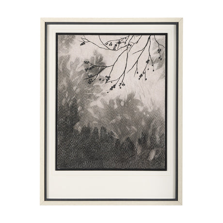 Leafy Shade II by Mercana Studio a Hand Embellished Textured Framed Art Print Matted under Glass by Mercana at Eve Furniture