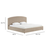 Leah Performance Chenille Bed by TOV Furniture at Eve Furniture