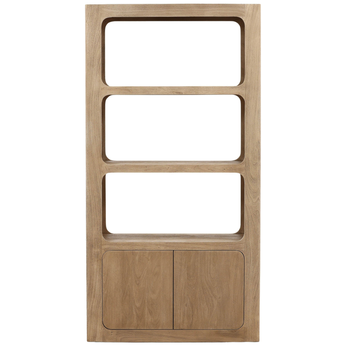 Leandra Bookcase, Natural by Dovetail at Eve Furniture