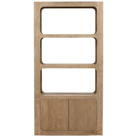 Leandra Bookcase, Natural by Dovetail at Eve Furniture