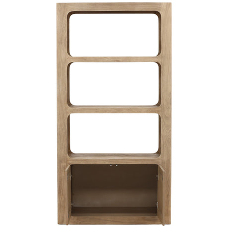 Leandra Bookcase, Natural by Dovetail at Eve Furniture