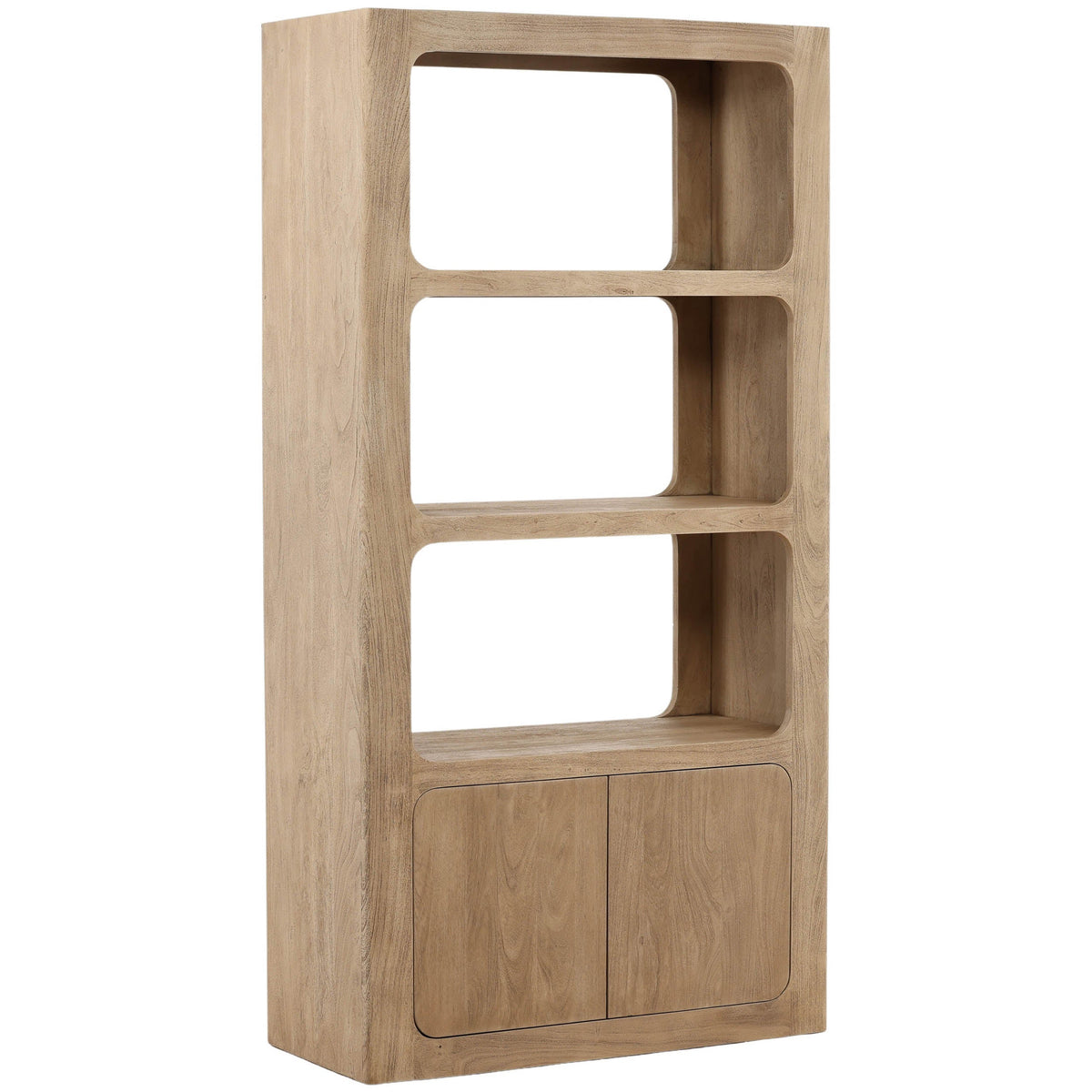 Leandra Bookcase, Natural by Dovetail at Eve Furniture