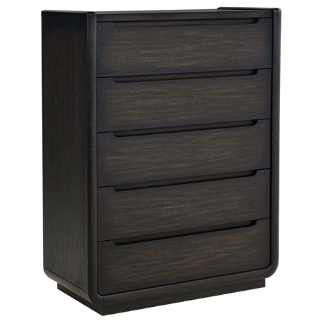 Leandro Black 5-Piece California King Bedroom Set Burnished by Coaster at Eve Furniture