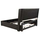 Leandro Black 5-Piece California King Bedroom Set Burnished by Coaster at Eve Furniture