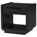 Leandro Burnished Black 1-drawer Wood Occasional Side End Table by Coaster at Eve Furniture
