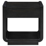 Leandro Burnished Black 1-drawer Wood Occasional Side End Table by Coaster at Eve Furniture