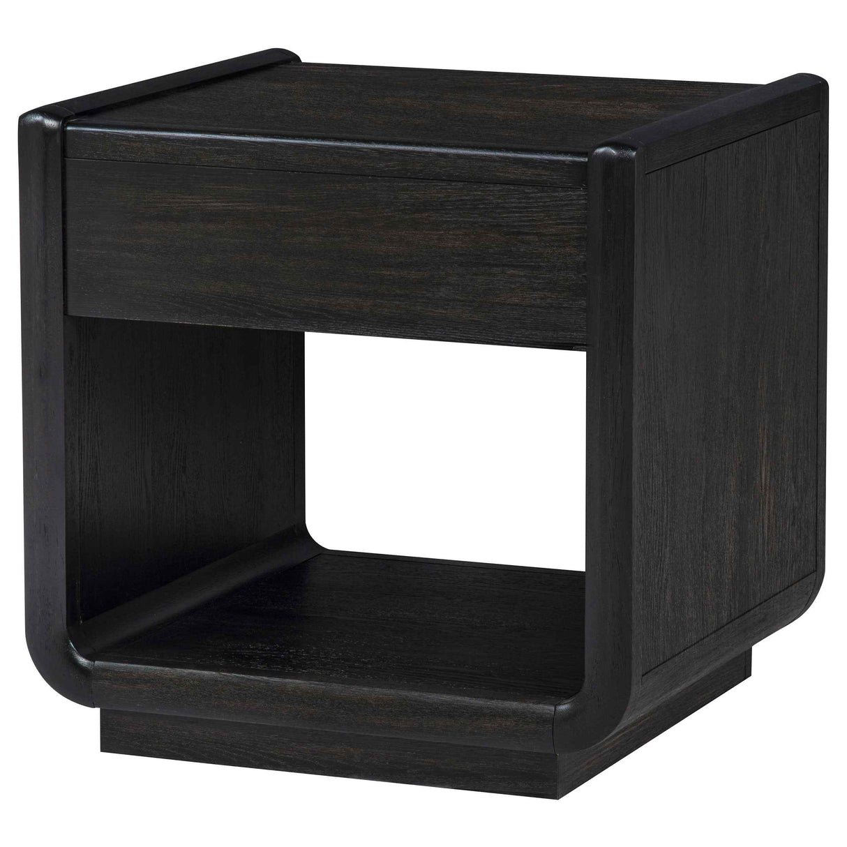 Leandro Burnished Black 1-drawer Wood Occasional Side End Table by Coaster at Eve Furniture