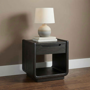 Leandro Burnished Black 1-drawer Wood Occasional Side End Table by Coaster at Eve Furniture