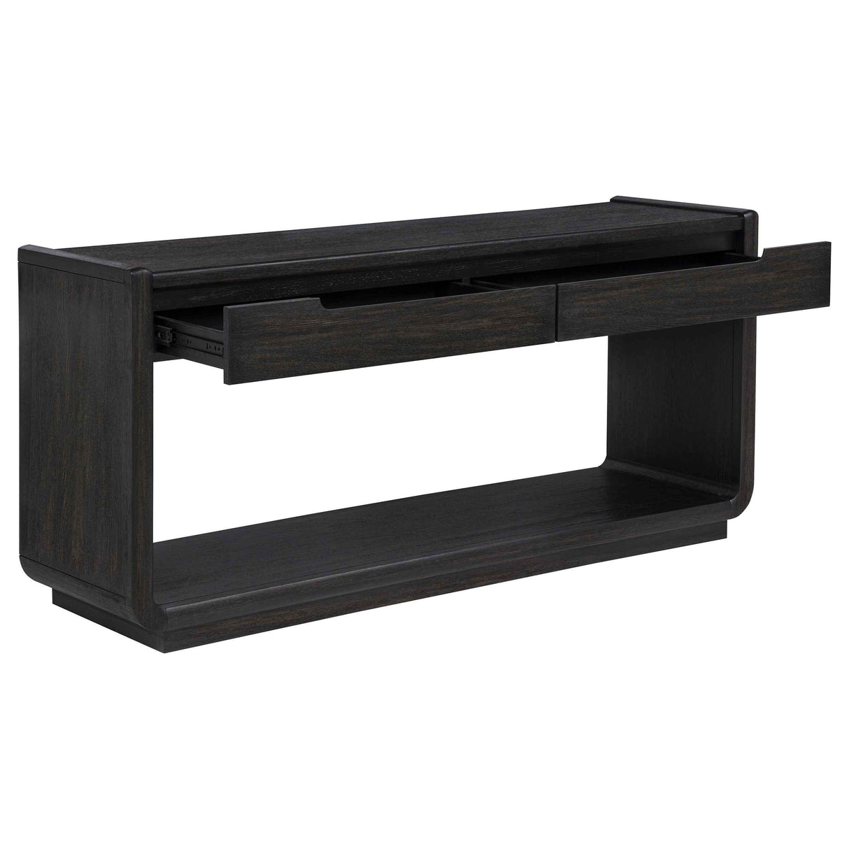 Leandro Burnished Black 2-drawer Entryway Sofa Console Table by Coaster at Eve Furniture