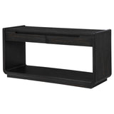 Leandro Burnished Black 2-drawer Entryway Sofa Console Table by Coaster at Eve Furniture