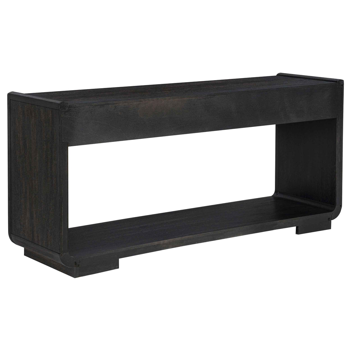 Leandro Burnished Black 2-drawer Entryway Sofa Console Table by Coaster at Eve Furniture