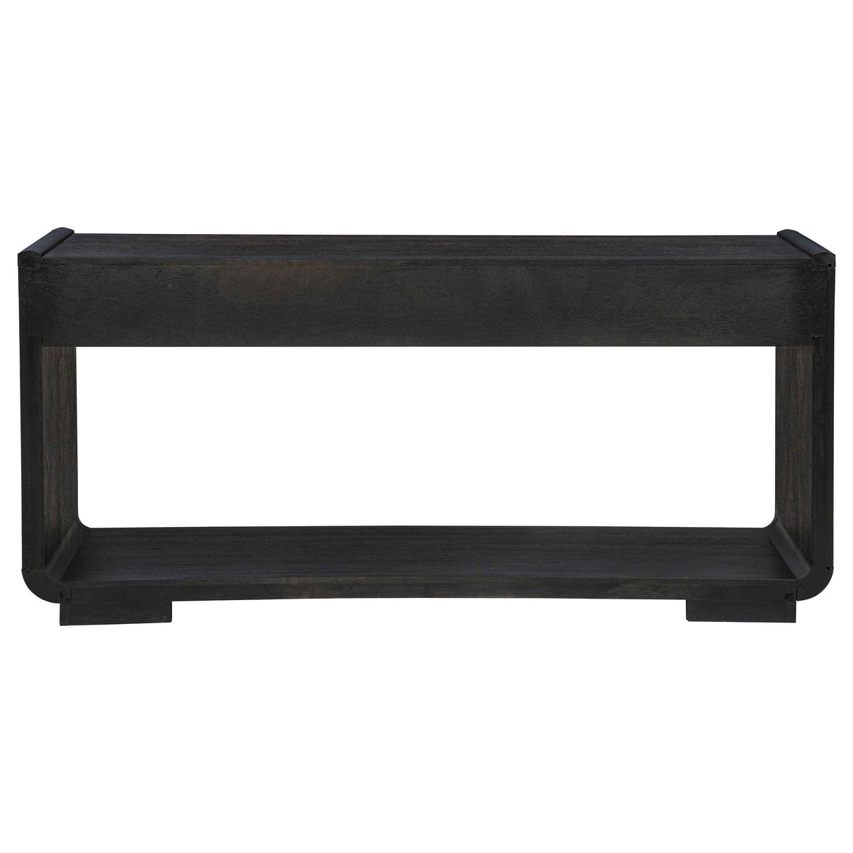Leandro Burnished Black 2-drawer Entryway Sofa Console Table by Coaster at Eve Furniture