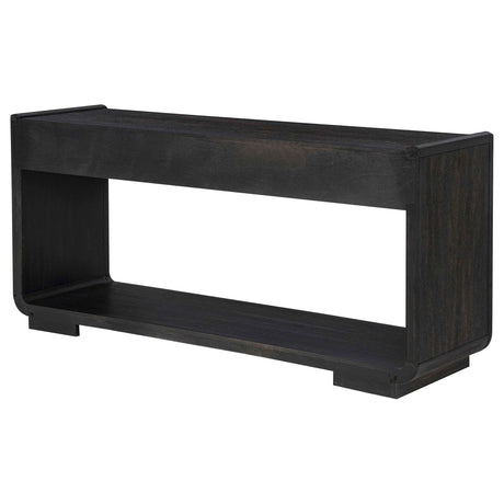 Leandro Burnished Black 2-drawer Entryway Sofa Console Table by Coaster at Eve Furniture