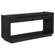 Leandro Burnished Black 2-drawer Entryway Sofa Console Table by Coaster at Eve Furniture
