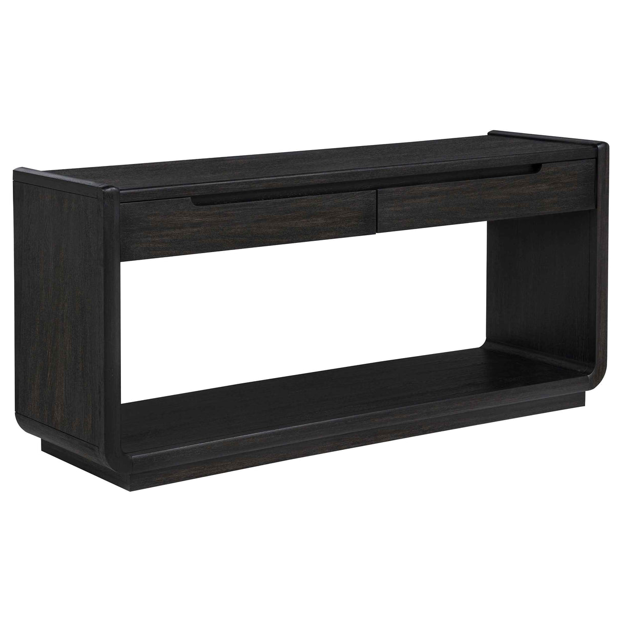 Leandro Burnished Black 2-drawer Entryway Sofa Console Table by Coaster at Eve Furniture