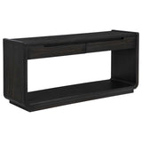 Leandro Burnished Black 2-drawer Entryway Sofa Console Table by Coaster at Eve Furniture