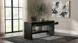 Leandro Burnished Black 2-drawer Home Office Writing Desk by Coaster at Eve Furniture