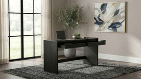Leandro Burnished Black 2-drawer Home Office Writing Desk by Coaster at Eve Furniture