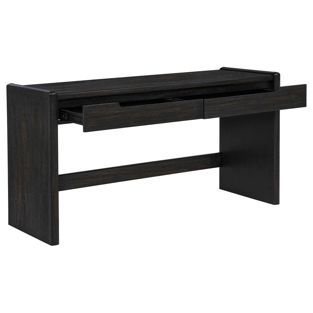 Leandro Burnished Black 2-drawer Home Office Writing Desk by Coaster at Eve Furniture