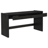 Leandro Burnished Black 2-drawer Home Office Writing Desk by Coaster at Eve Furniture