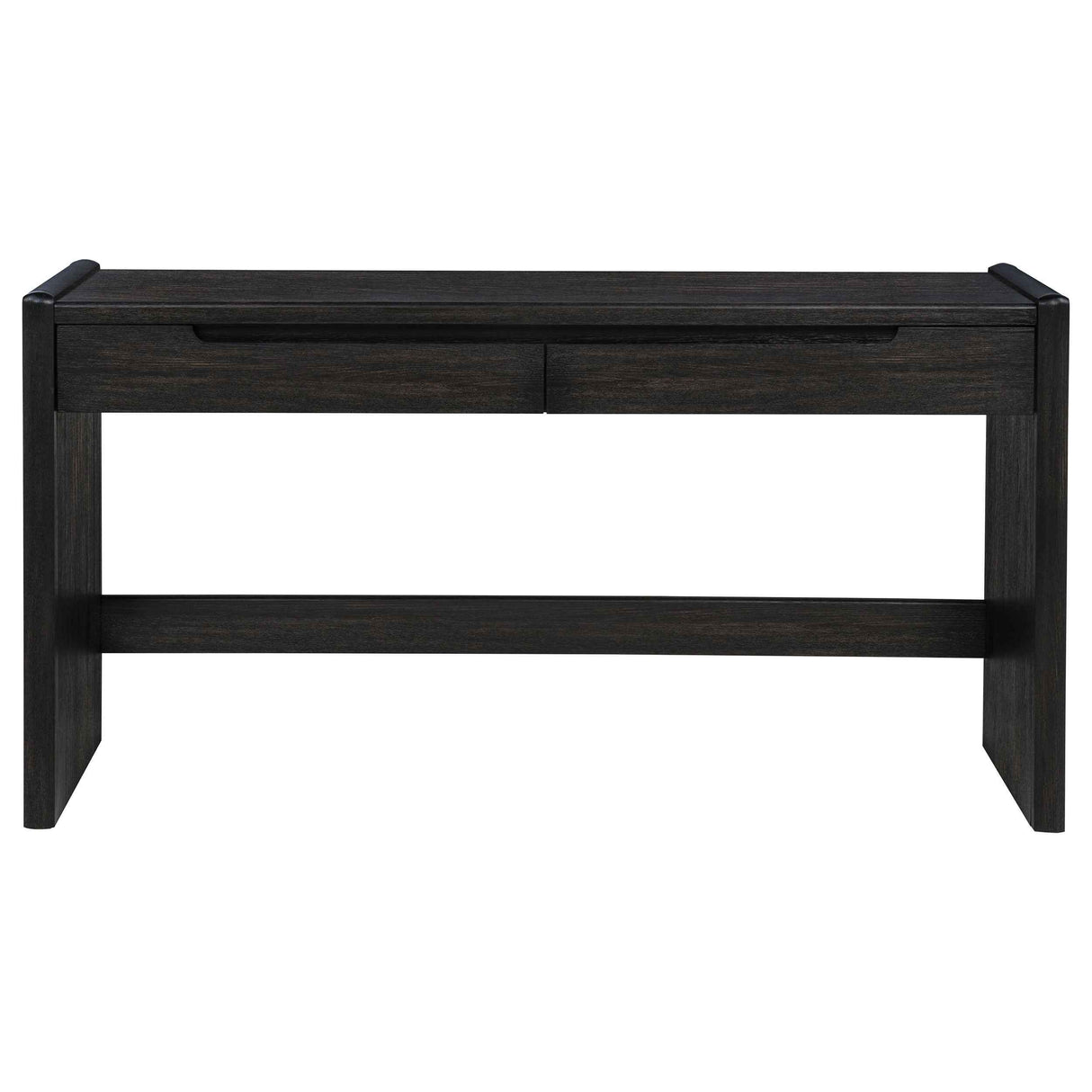Leandro Burnished Black 2-drawer Home Office Writing Desk by Coaster at Eve Furniture