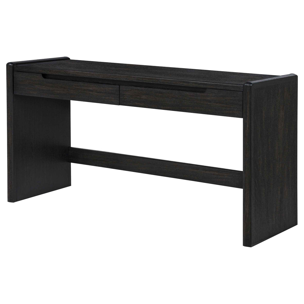 Leandro Burnished Black 2-drawer Home Office Writing Desk by Coaster at Eve Furniture