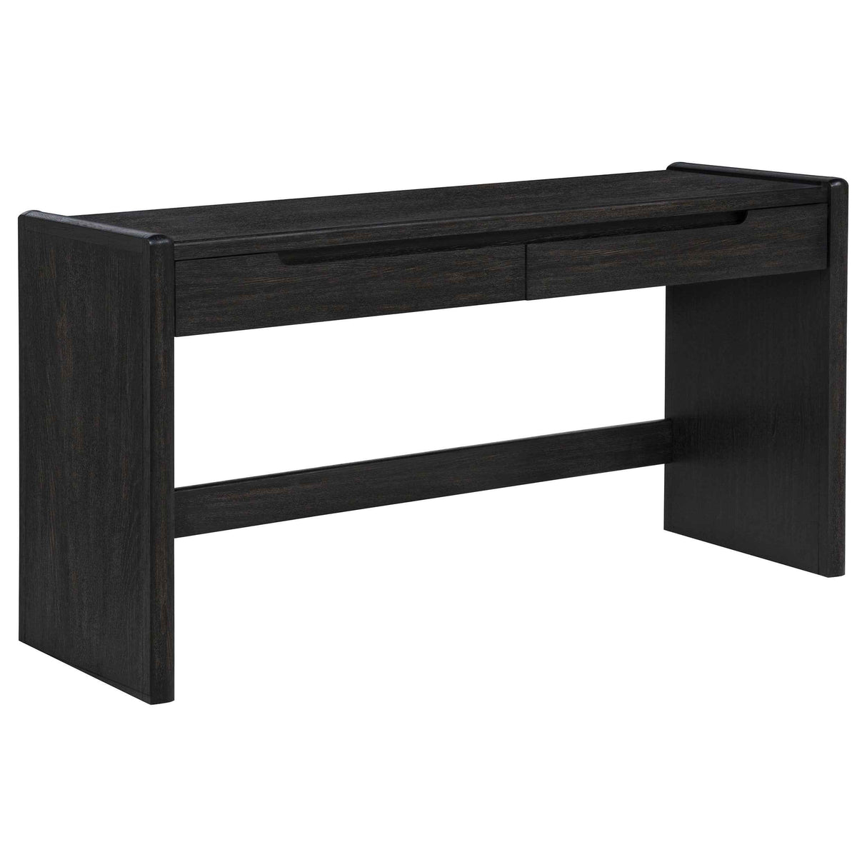 Leandro Burnished Black 2-drawer Home Office Writing Desk by Coaster at Eve Furniture