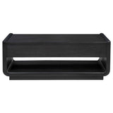 Leandro Burnished Black 2-drawer Wood Cocktail Coffee Table by Coaster at Eve Furniture