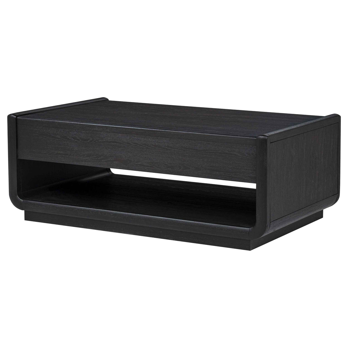 Leandro Burnished Black 2-drawer Wood Cocktail Coffee Table by Coaster at Eve Furniture