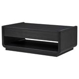 Leandro Burnished Black 2-drawer Wood Cocktail Coffee Table by Coaster at Eve Furniture