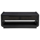 Leandro Burnished Black 2-piece Wood Coffee and End Table Set by Coaster at Eve Furniture