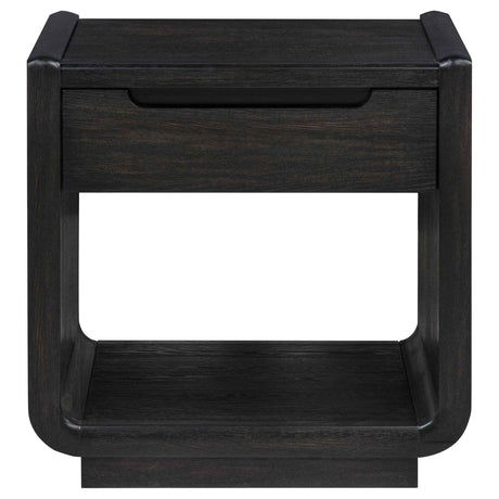 Leandro Burnished Black 2-piece Wood Coffee and End Table Set by Coaster at Eve Furniture