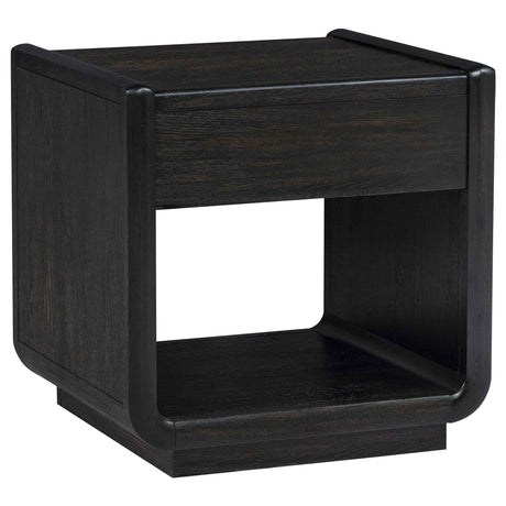 Leandro Burnished Black 2-piece Wood Coffee and End Table Set by Coaster at Eve Furniture