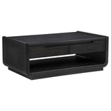 Leandro Burnished Black 2-piece Wood Coffee and End Table Set by Coaster at Eve Furniture
