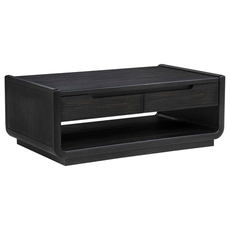 Leandro Burnished Black 3-piece Wood Coffee and End Table Set by Coaster at Eve Furniture