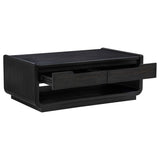 Leandro Burnished Black 3-piece Wood Coffee and End Table Set by Coaster at Eve Furniture