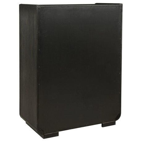Leandro Burnished Black 5-drawer Bedroom Chest of Drawers by Coaster at Eve Furniture