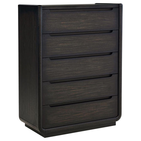 Leandro Burnished Black 5-piece Eastern King Bedroom Set by Coaster at Eve Furniture